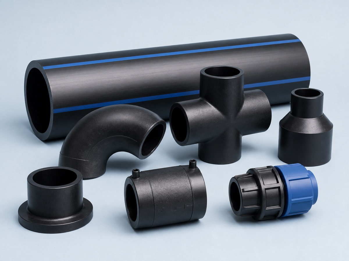ท่อและข้อต่อ HDPE แบบต่าง ๆ